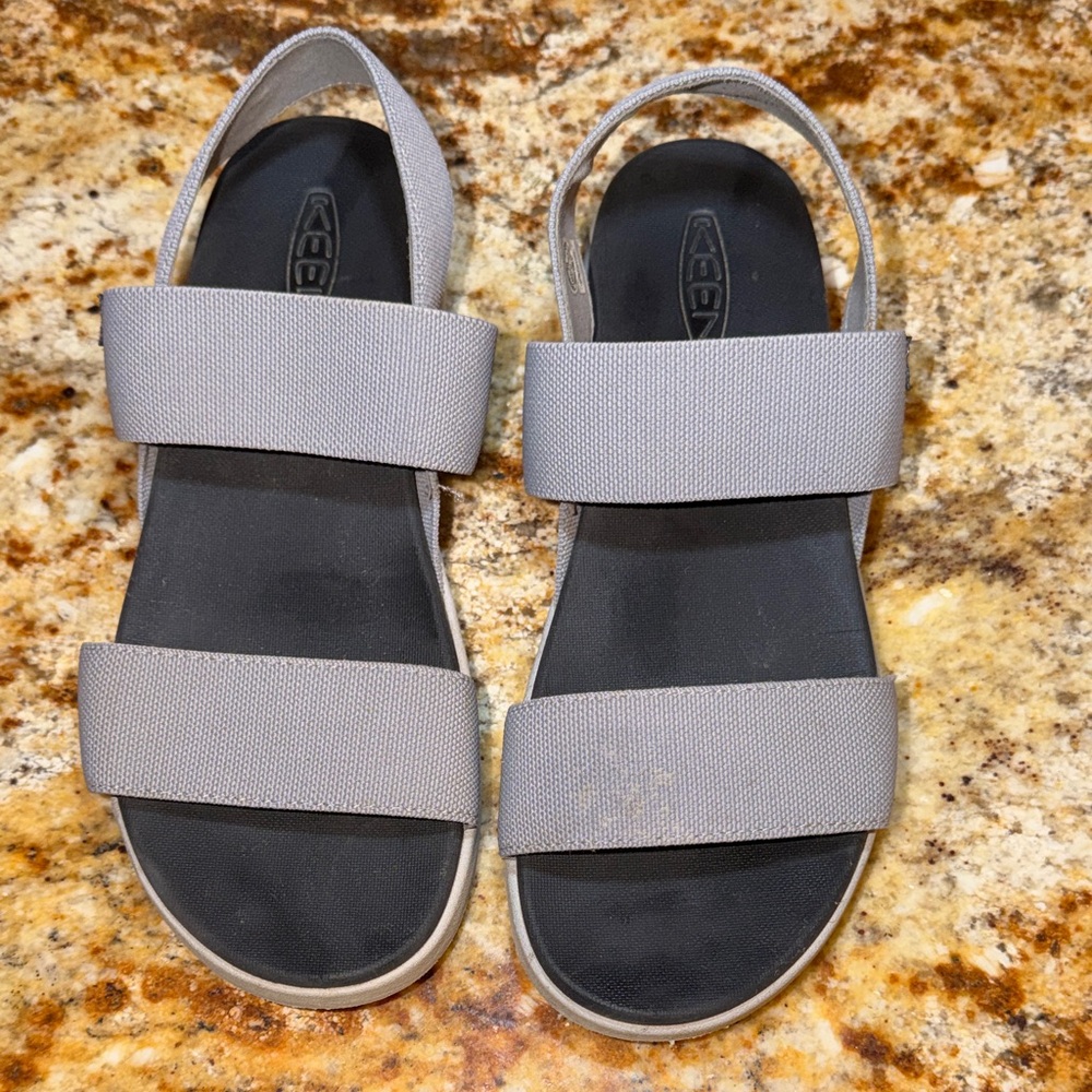 Keen Gray Double-Strap Slingback Sandals